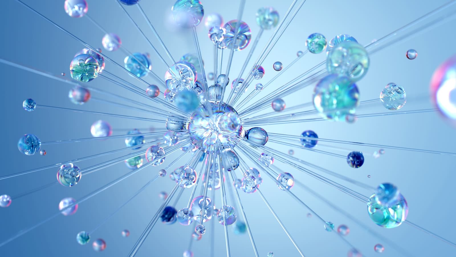 Abstract visualisation of a neural network for AI features